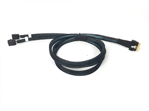 SlimSAS 8i SFF-8654 to 2X Mini SAS SFF-8643 Cable Tri-Mode - 1M