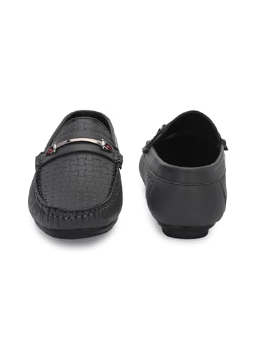 Image of FOOTLOOSE Stylish Grey Comfort Loafers for Men's
