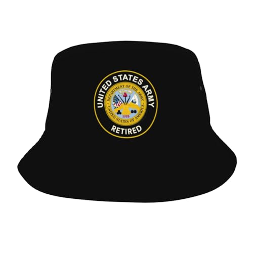 Yoladsume Us Army Retired Stylish Bucket Hat for Men and Women Ideal for Adventures and Outdoor Sun Protection