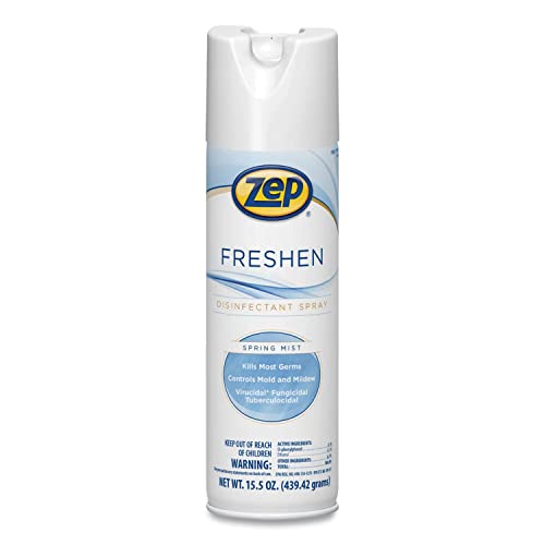 Zep Freshen Disinfectant Spray, Spring Mist, 15.5 oz Aerosol Spray - Thumbnail 3