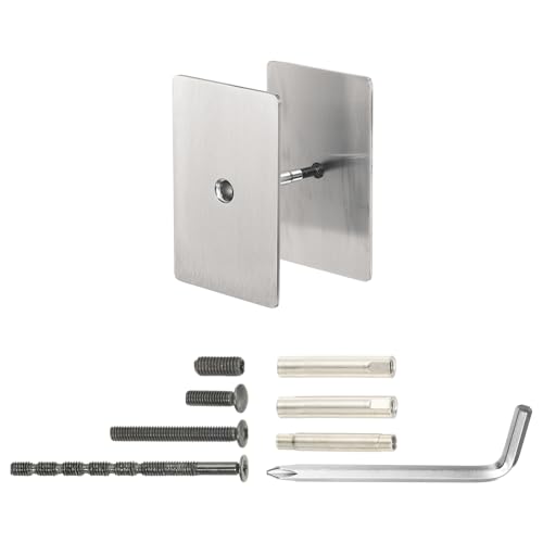 Placa cubreagujeros para puertas cuboide, relleno plateado de 3-5/32 pulgadas 2
