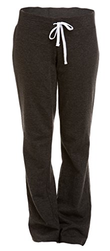Soffe Women's French Terry Lounge Pant, Charcoal Heather, Medium
