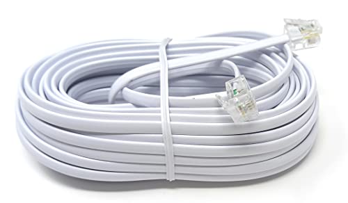 DRUT 10m, RJ11 to RJ11 Telephone Landline Cable ADSL (6P4C) Flat Lead High Speed BT Internet Broadband Male to Male Router - Image 3