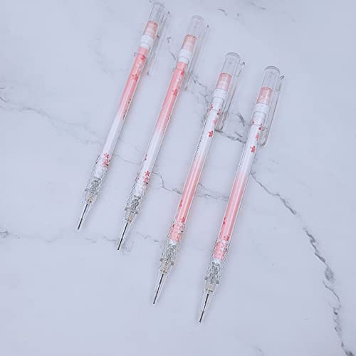 Ipienlee 0.5Mm Cherry Mechanical Pencil Set Including 8Pcs Pencils With 8 Tubes Hb Lead Refills And 8Pcs Erasers For Writing Draft, Drawing, Sketch, Architecture #TOP3