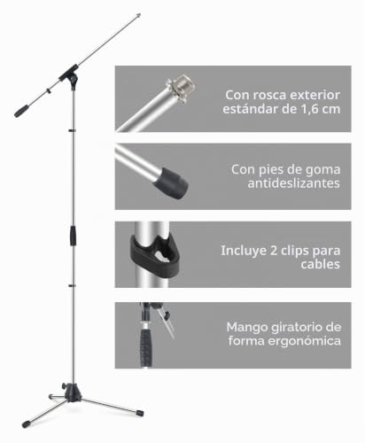 Miniatura 4 de Pronomic Pie De Micrófono Ms-25c Pro Cromado