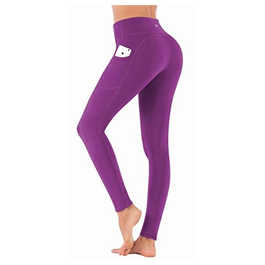 IUGA High Waist Yoga Pants with Pockets, Tummy Control, Workout Pants for Women 4 Way Stretch Yoga Leggings with Pockets (7840 ZISE Large)