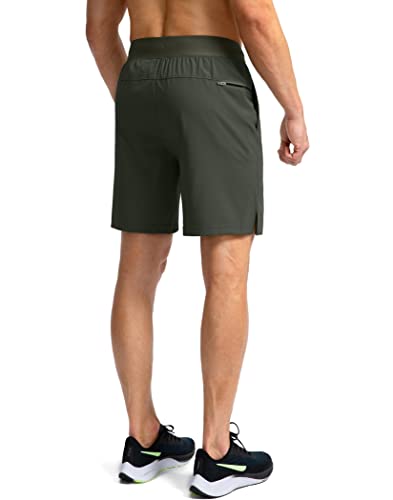 Image of Soothfeel Men's Running Shorts with Zipper Pockets 9 inch / 7 inch / 5 inch Quick Dry Eight Basketball Gym Workout Athletic Shorts