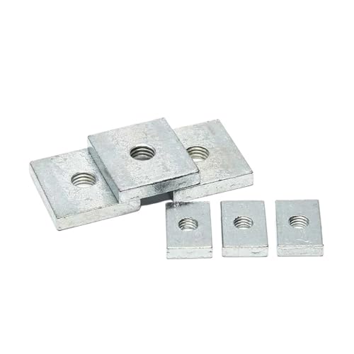 Zinc-Plated Carbon Steel Thin Rectangular Square Nuts Slider Block for Aluminum Profile Accessory M3 M4 M5 M6 M8(50pcs,M5-11x8x4mm)