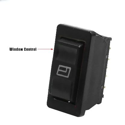 5 Pin Rocker Switches Set - 12V/24V Power Window & Door Lock Switch, Square LED Light, Set of 4pcs for Universal Automotive Applications