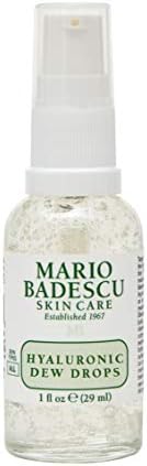 Mario Badescu Hyaluronic Dew Drops for All Skin Types | Hydrating Gel-Serum Hybrid for a Glass-like Glow | Formulated with Sodium Hyaluronate & Niacinamide | 1 FL OZ
