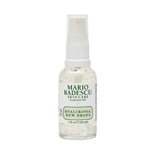 Mario Badescu Hyaluronic Dew Drops for All Skin Types | Hydrating Gel-Serum Hybrid for a Glass-like Glow | Formulated with Sodium Hyaluronate & Niacinamide | 1 FL OZ