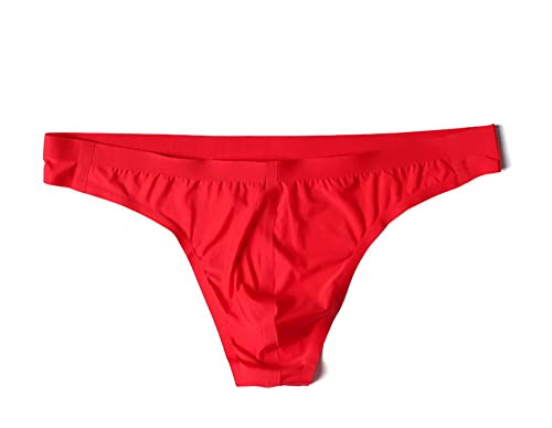 Comlife Men's Nylon Low Rise Thong Seamless Ice Silk Low Waist Panties #TOP2