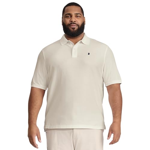 Izod Men's Big and Tall Advantage Performance Short Sleeve Polo Shirt, Rock Heather, 4X-Large Big by IZOD - Used condition - US$21.32