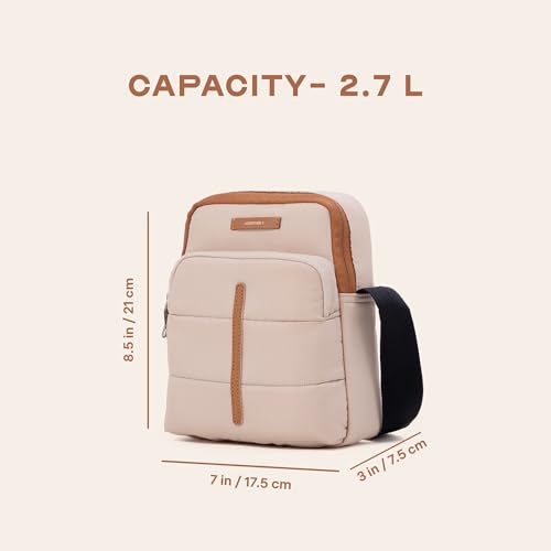 Image of THE ASSEMBLY Odyssey Weekender Laptop Backpack, Premium Polyester with Felt-Lined 15.6 inch Compartment, Adjustable Straps, Water-Resistant Black & Odyssey Sling Bag