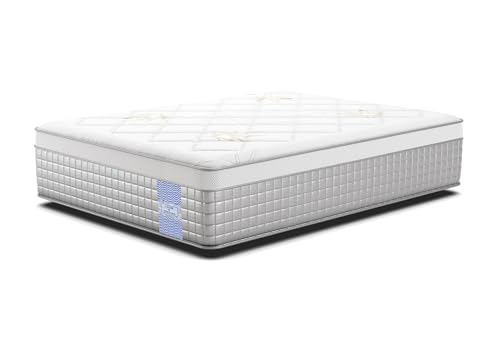 Image of LOOM & NEEDLES 75x48x6 Inches Double Size Mattress | Hybrid Latex Pocket Spring Mattress | Zero Gravity Partner Disturbance | 5 Zoned Euro Top 7 Layer Medium Firm Memory Gel Foam Eurotop Mattresses