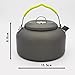 Luzhengyang 1.3L Portable Camping Teapot with Aluminum Alloy Whistle | Easy Pouring & Fast Heating | Rust- Outdoor Backpacking Kettle | for Camping, Hiking, Fishing | Weight Cookware Gear