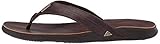 flip flop leder ISA L.I.T.E Leather Reef Herren J-Bay Iii Flipflop, DARK BROWN/DARK BROWN, 45 EU