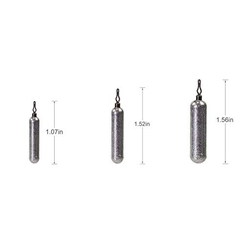 Image of Croch Drop Shot Weights Hand Poured Size 1 /8 1 /4 3 /8 (20 per Pack)