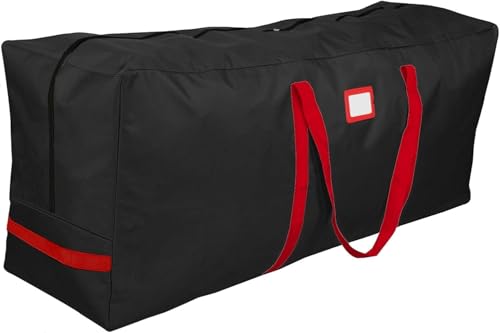 Christmas Tree Storage Bag - Heavy christmas tree tote Dustproof Cover Protect Waterproof Large-capacity Quilt Clothes Warehouse Storage Bags Organize tools (Black 165x38x76 cm)