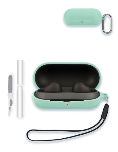 Coque WF-C700N en silicone vert menthe étui de protection souple pour écouteurs Sony