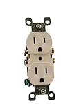 Leviton 15 Amp, 125 Volt, Duplex Receptacle, Residential Grade, Grounding, All Screws Backed Out, 10-Pack, 5320-WCP, White
