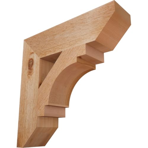 4"W x 16"D x 16"H Merced Slat Rough Sawn Bracket, Western Red Cedar