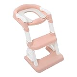 WFIETN - Toilettenleiter für Kinder, Rosa Toilettensitz Kinder mit Treppe, 2-in-1-Verwendung...