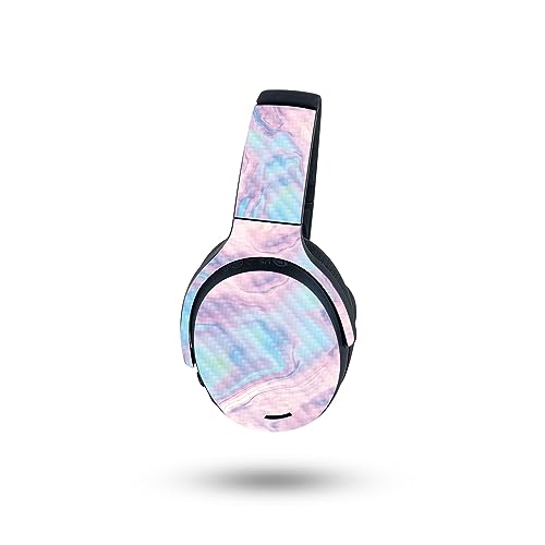 Image of MightySkins Carbon Fiber Skin Compatible with Skullcandy Crusher ANC 2 - Pastel Wave | Protective, Durable Textured Carbon Fiber Finish | Easy to Apply
