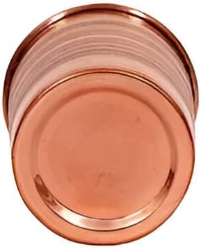 100% Pure Copper Tumbler Drinking Serving Water Copper Utensils Glass 300ml | Glasses with Ayurvedic Health Benefits - Pack of 6