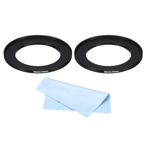 PATIKIL 52mm-72mm Metal Step Up Ring with Cleaning Cloth
