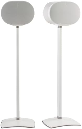 Adjustable Speaker Stand For Sonos ERA 300 – Premium Metal Floor Stands With Cable Management, Height 34.25" To 47.24", Set Of 2 (Black)