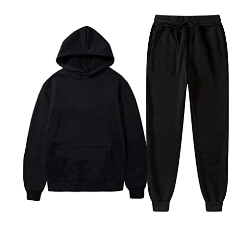 Pantalon et sweat à capuche de sport chauds homme Kiioouu noir L pour ne plus subir le froid
