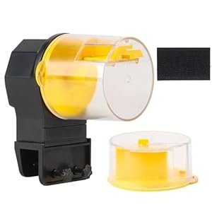 ZEZEFUFU Fish Feeder Automatic Fish Feeder for Aquarium, Automatic Fish Feeder Food Timer Dispenser
