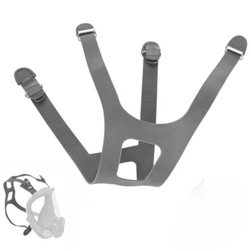 Replacement Head Harness Strap – Compatible with 6800/6700 / 6900 Series Full Facepieces – Industrial Respirator Headband Assembly – Durable Silicone – Replaces 6897 & 37005 – 1 Pack