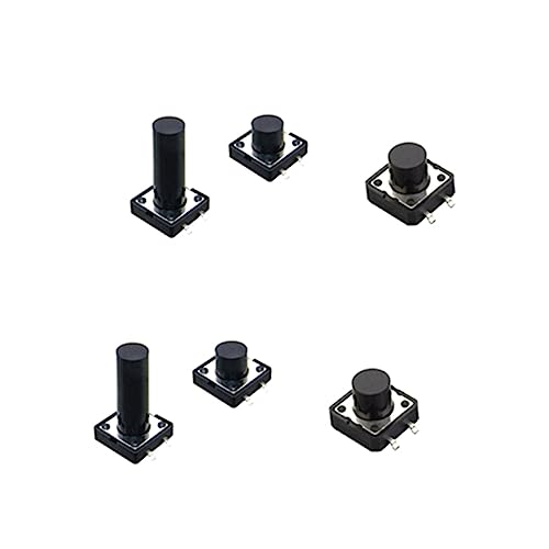 Interrupteur momentané tactile SMD noir 12x12mm composants de commutation pour circuits