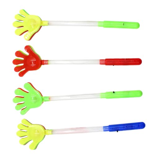 Toyvian 2 Series Tiro De Mano De Palo De Brillo Badajo Barras De Brillo Barra De Brillo Palo De Animacion Matracas De Porristas Aplauso Festivo El Plastico Color Aleatorio 4 Piezas