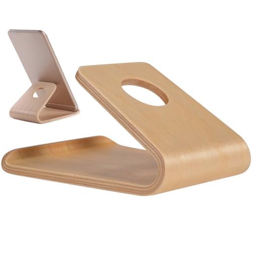 Support de téléphone en bois universel pour bureau et smartphone