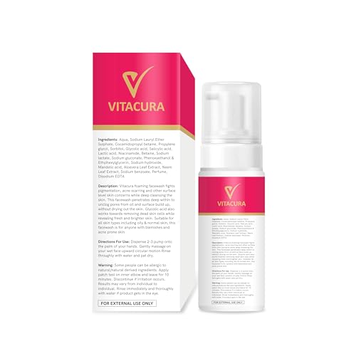 Image of Vitacura Face Wash Gentle Skin Cleanser for Dry to Normal, Sensitive Skin, 100 ml Hydrating Face Wash