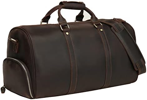 UBANT Genuine Leather Duffel Bag for Men Vintage Full Grain Leather Travel Bag with Shoes Compartment Leather Overnight Weekender Bags Tote Carry-On Luggage Handbag Sports Gym Shoulder Bag 1 UBANT Genuine Leather Duffel Bag for Men Vintage Full Grain Leather Travel Bag with Shoes Compartment Leather Overnight Weekender Bags Tote Carry-On Luggage Handbag Sports Gym Shoulder Bag