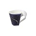 Villeroy und Boch - NewWave Stars Becher mit Henkel, formschöne Tasse mit Widder-Motiv, Premium Porzellan, spülmaschinengeeignet, weiß/blau, 300 ml