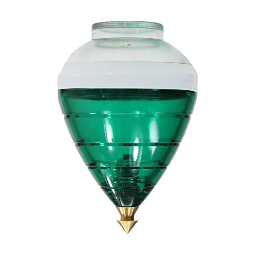 Spintastics Trompo Bearing Tip Spin Top (Green and Clear)