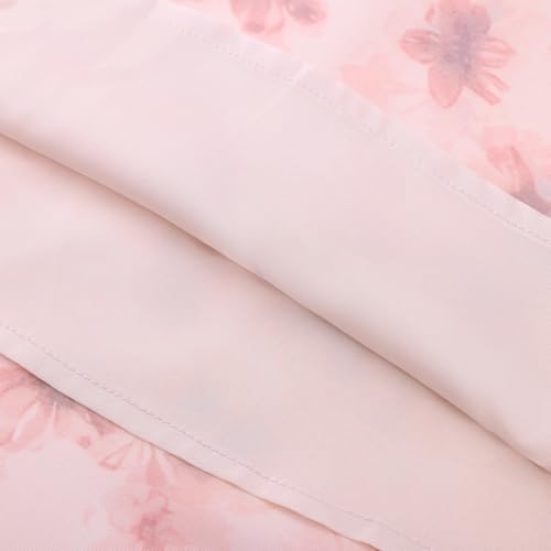 Image of Belle Poque Sun Dresses for Women Spring Summer Floral Midi Flowy Spaghetti Ruffle Wedding Guest Tea Party Dress