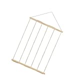 Toyvian Holz Wand Fotoaufhänger mit 12 Clips und Lichterkette Hängende Fotowand Dekoration für Wohnzimmer und Büro