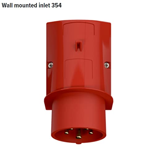 Mennekes 101200044 Stecker, 2 Steckdosen CEE, 400 V, 50 – 60 Hz, 32 A, 5-polig, IP 44, 10 Verpackung, rot