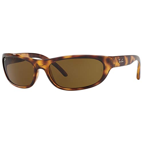 Ray-Ban Women's RB4033 Rectangular Sunglasses, Havana/Brown, 60 mm