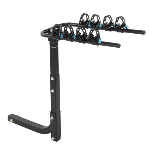 Image of Lightyard Folding 4 Bicycle Bike Rack Hitch Mount 2 Inch Receiver