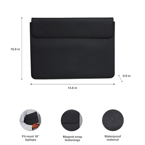 Maletín para portátil RAINS 15-16 pulgadas impermeable negro miniatura 2