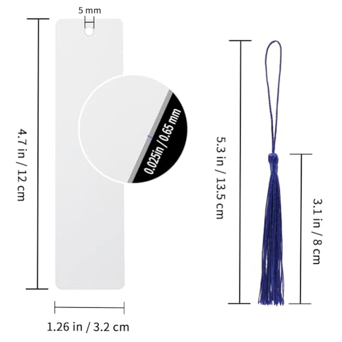 Marque-page aluminium vierge haut de gamme : support métal sublimation de précision - 6