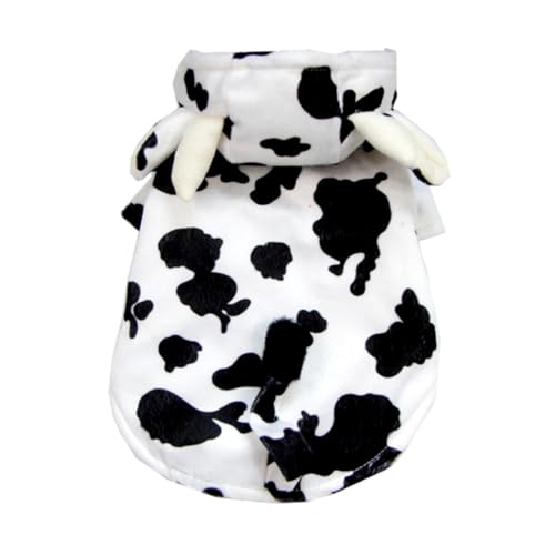 Disfraz de vaca para perro pequeño talla M blanco