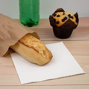4000 Serviettes en Papier Écoresponsable, Serviettes Blanc à Cocktail, Serviette de Table Papier Biodégradables (29x30) (4000)
